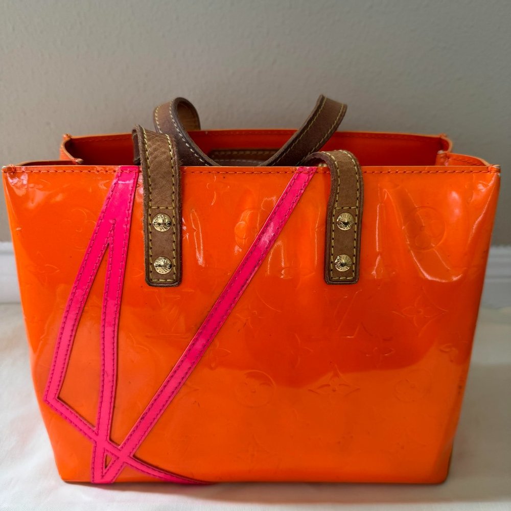 Louis Vuitton Robert Wilson Orange Monogram Vernis Rare authentic